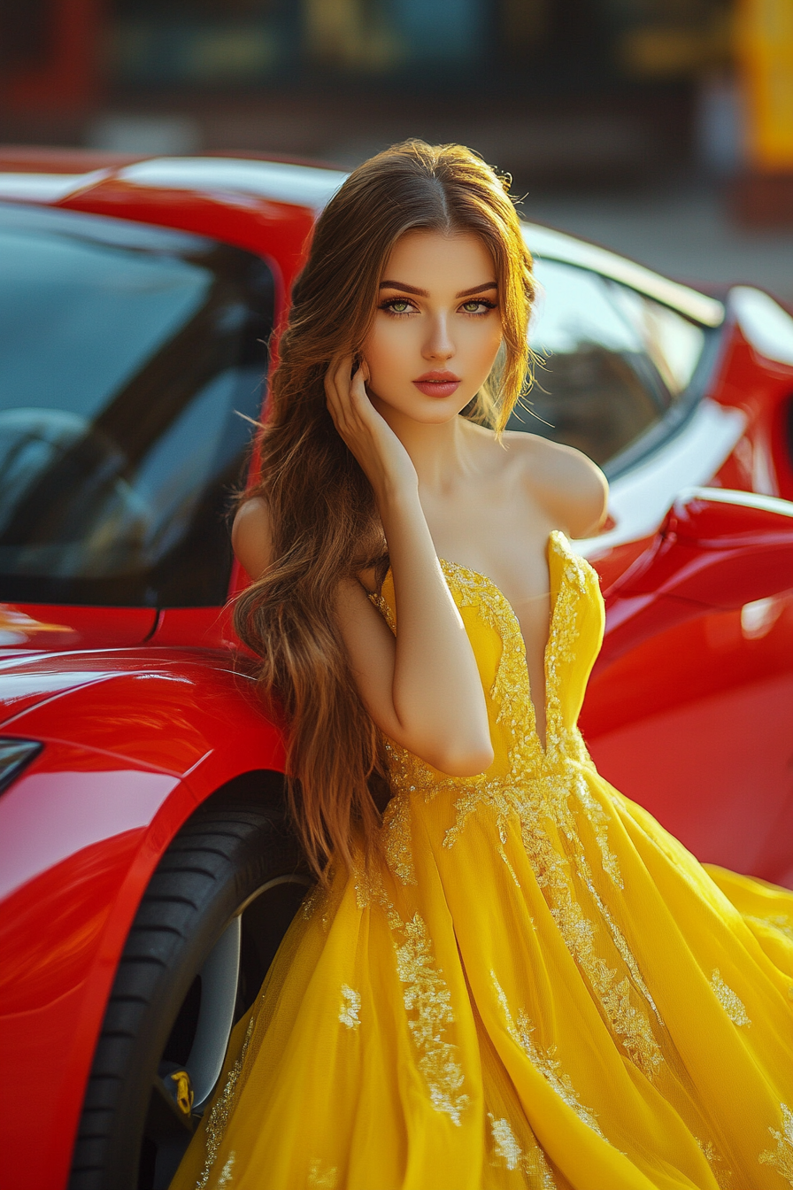 
Krasivaya devushka 22-25 let v zheltom plat'ye na fone krasnogo ferrari.
68 / 5 000
Beautiful girl 22-25 years old in a yellow dress against the background of a red Ferrari.