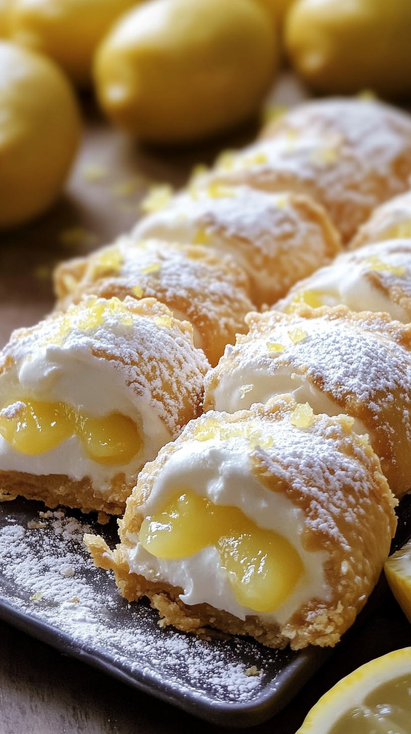 Zesty Lemon Meringue Pie Cannolis | Delicious Recipe