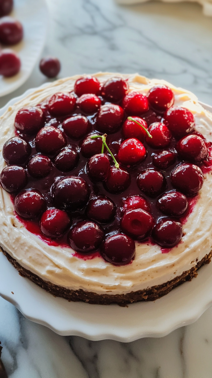 Easiest No Bake Cherry Cheesecake Recipe