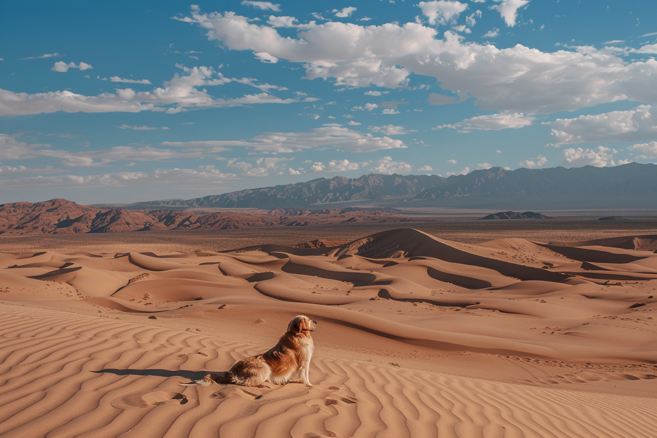 a nice day in the desert with my dog