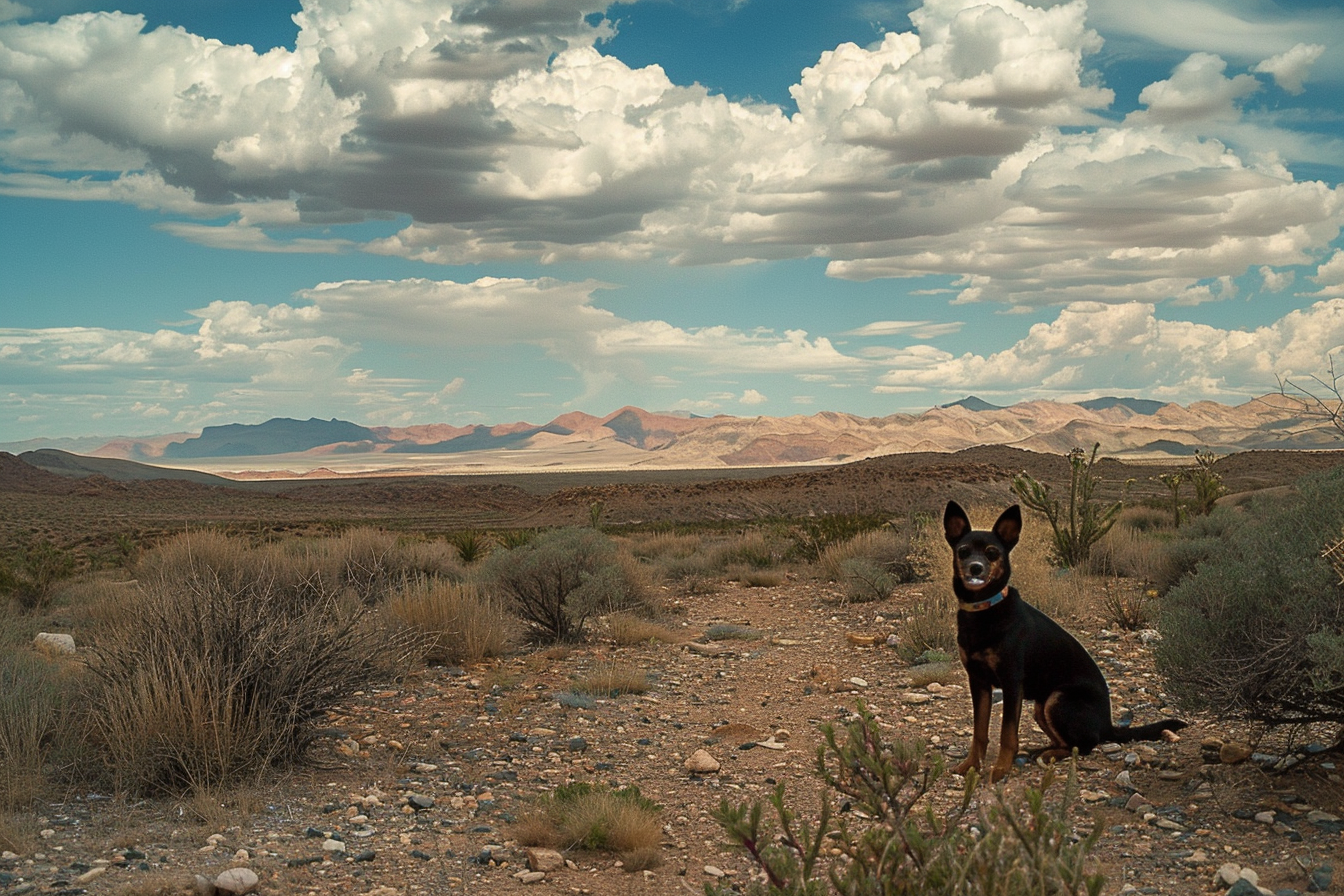 a nice day in the desert with my dog