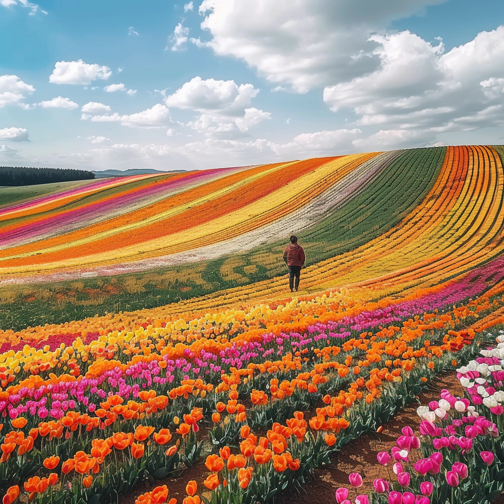 a unique flower field, it's restores your mental health