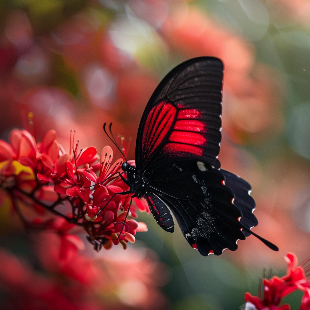 a lovely black and red day