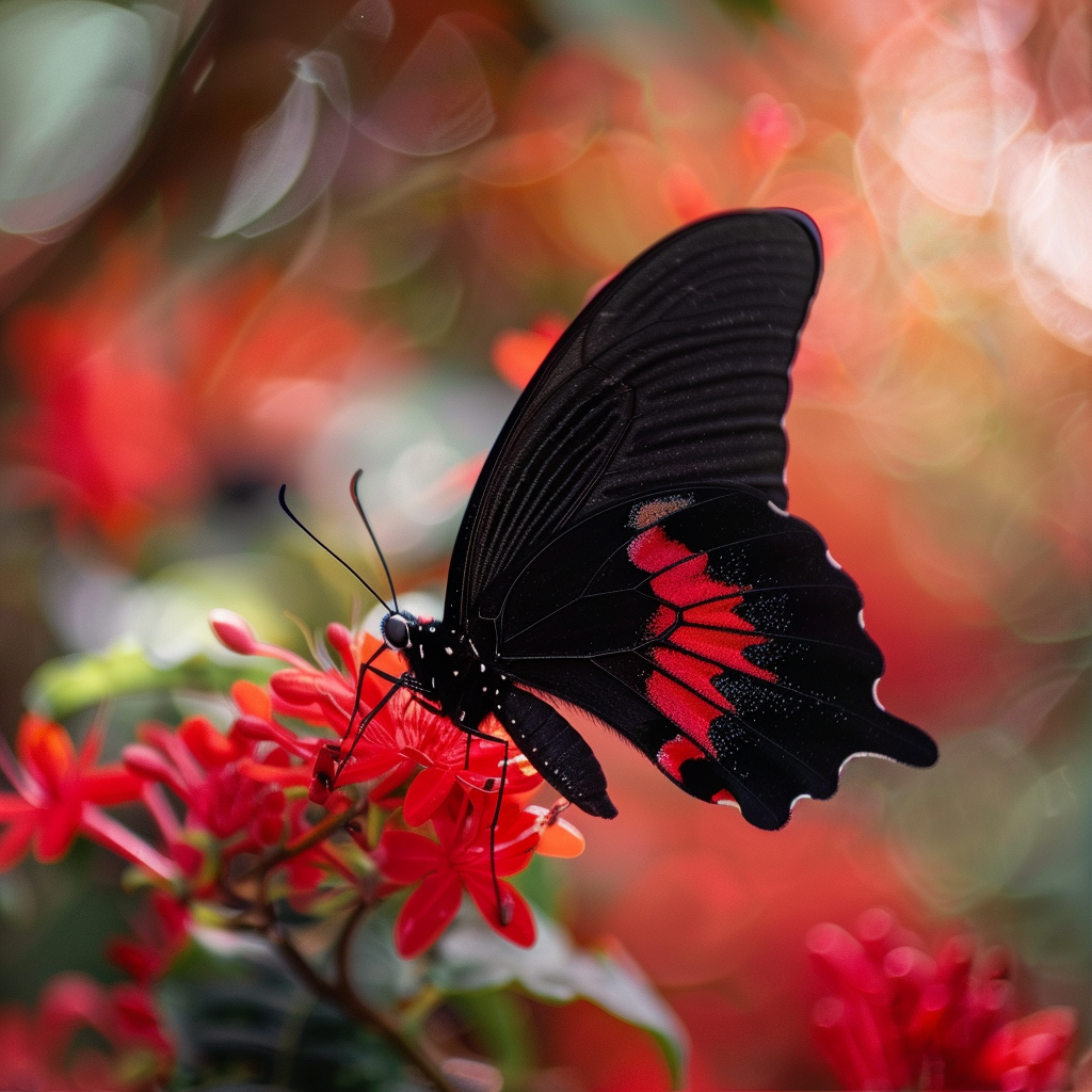 a lovely black and red day