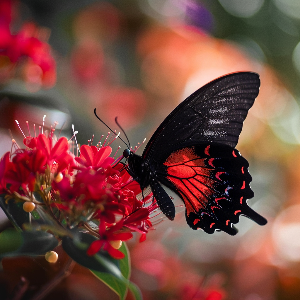 a lovely black and red day