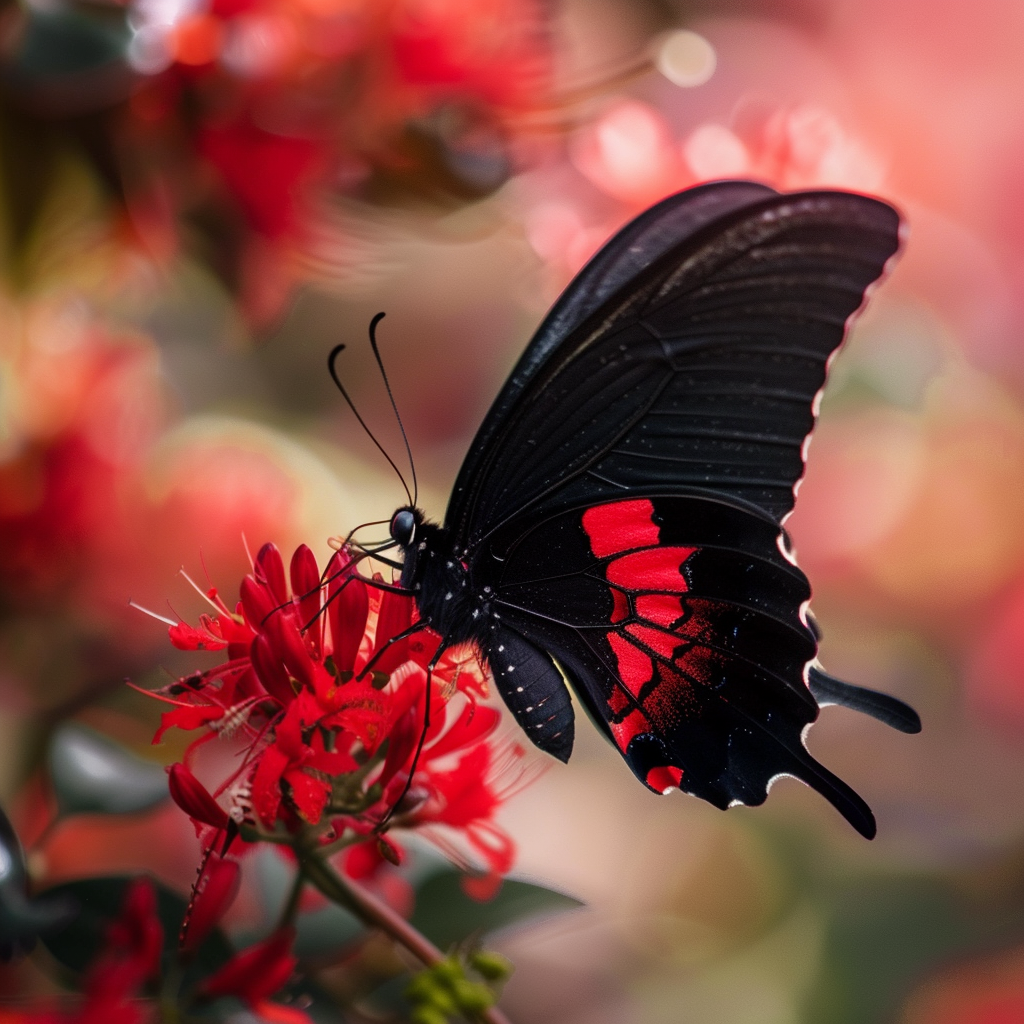 a lovely black and red day