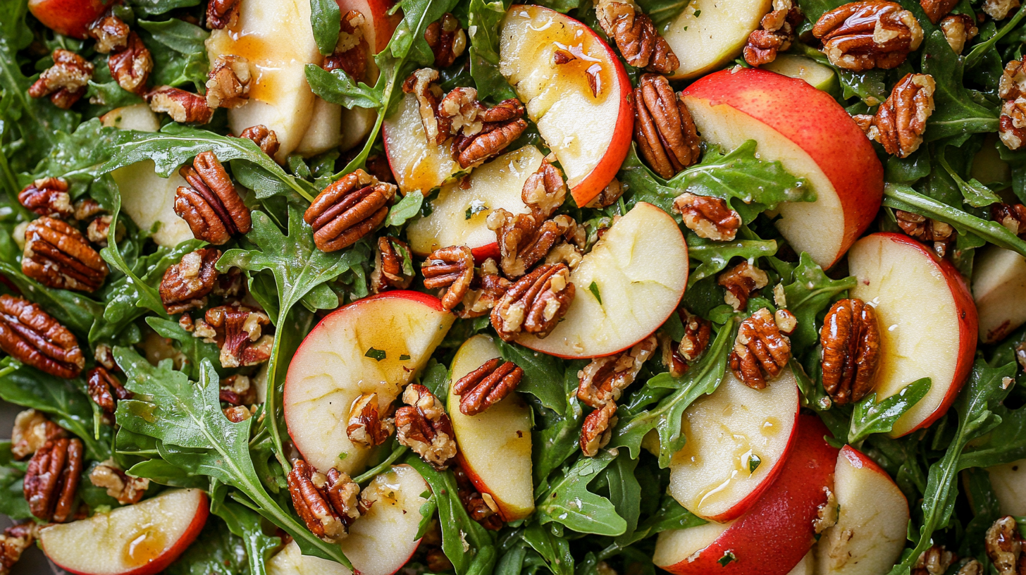 Arugula Apple Salad With Maple Pecans Recipe