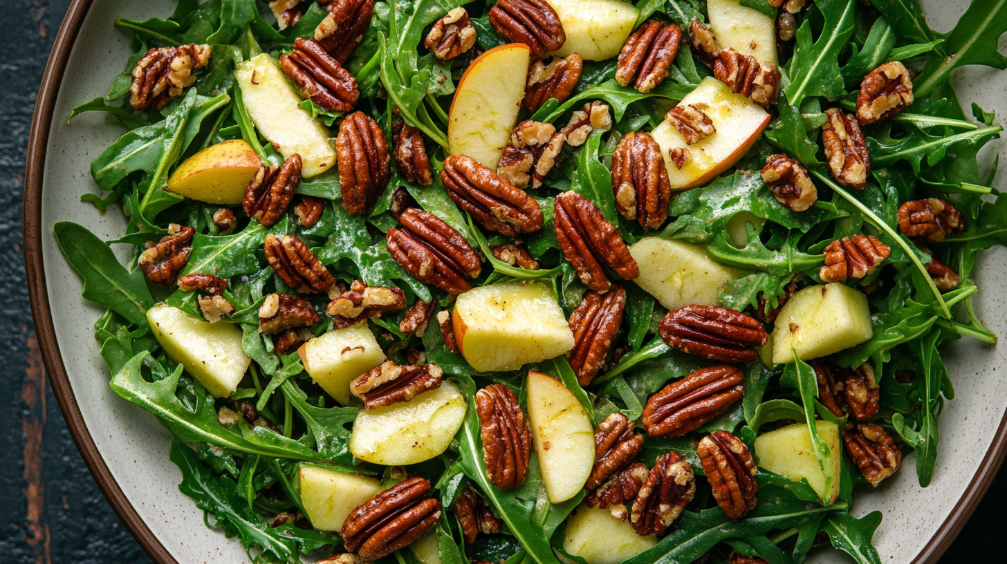 Arugula Apple Salad With Maple Pecans Recipe