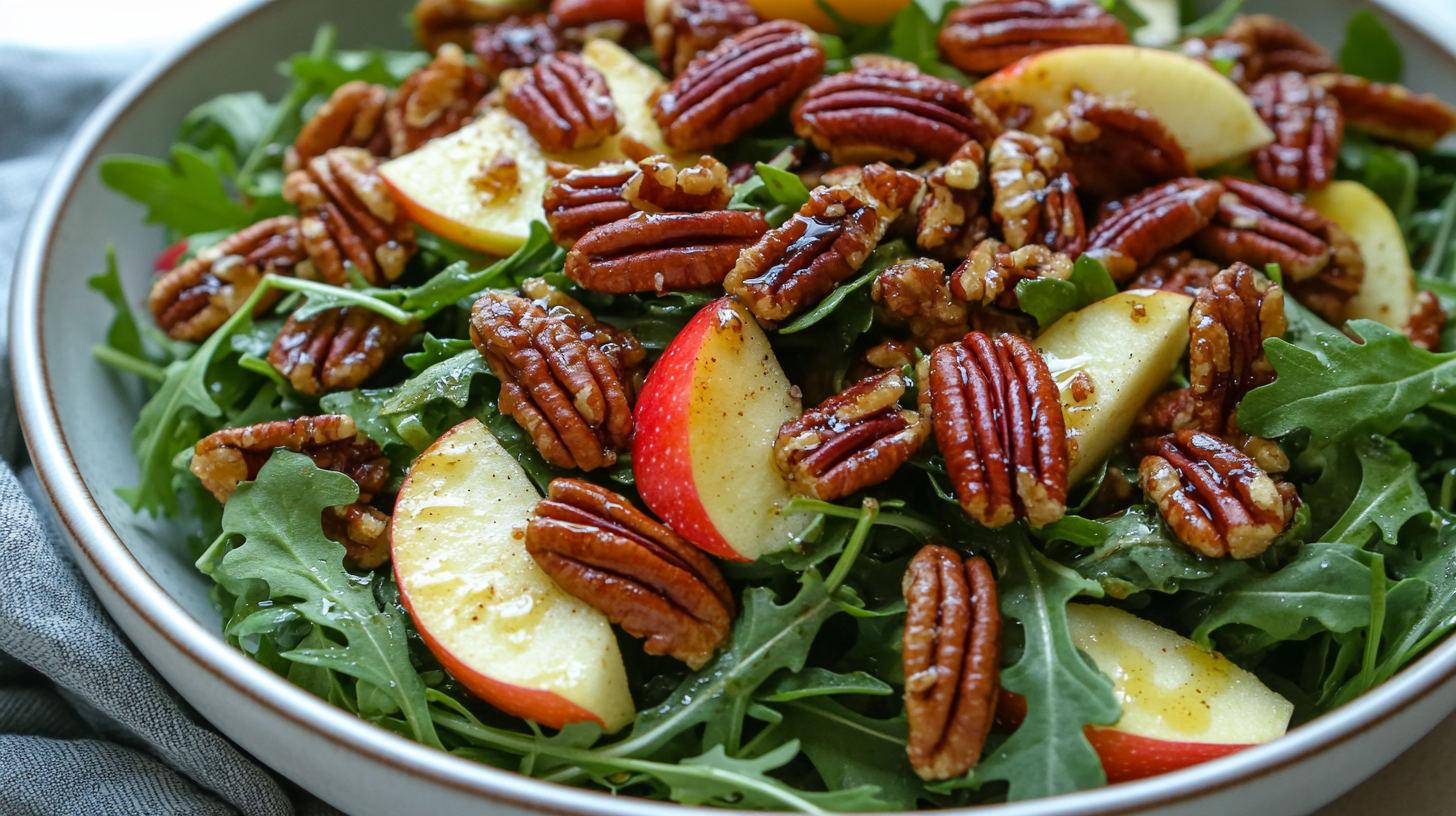 Arugula Apple Salad With Maple Pecans Recipe