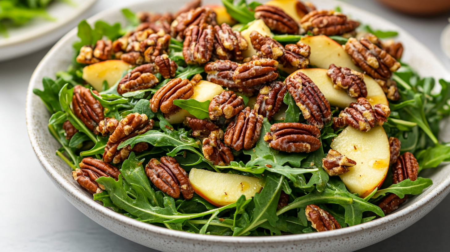 Arugula Apple Salad With Maple Pecans Recipe