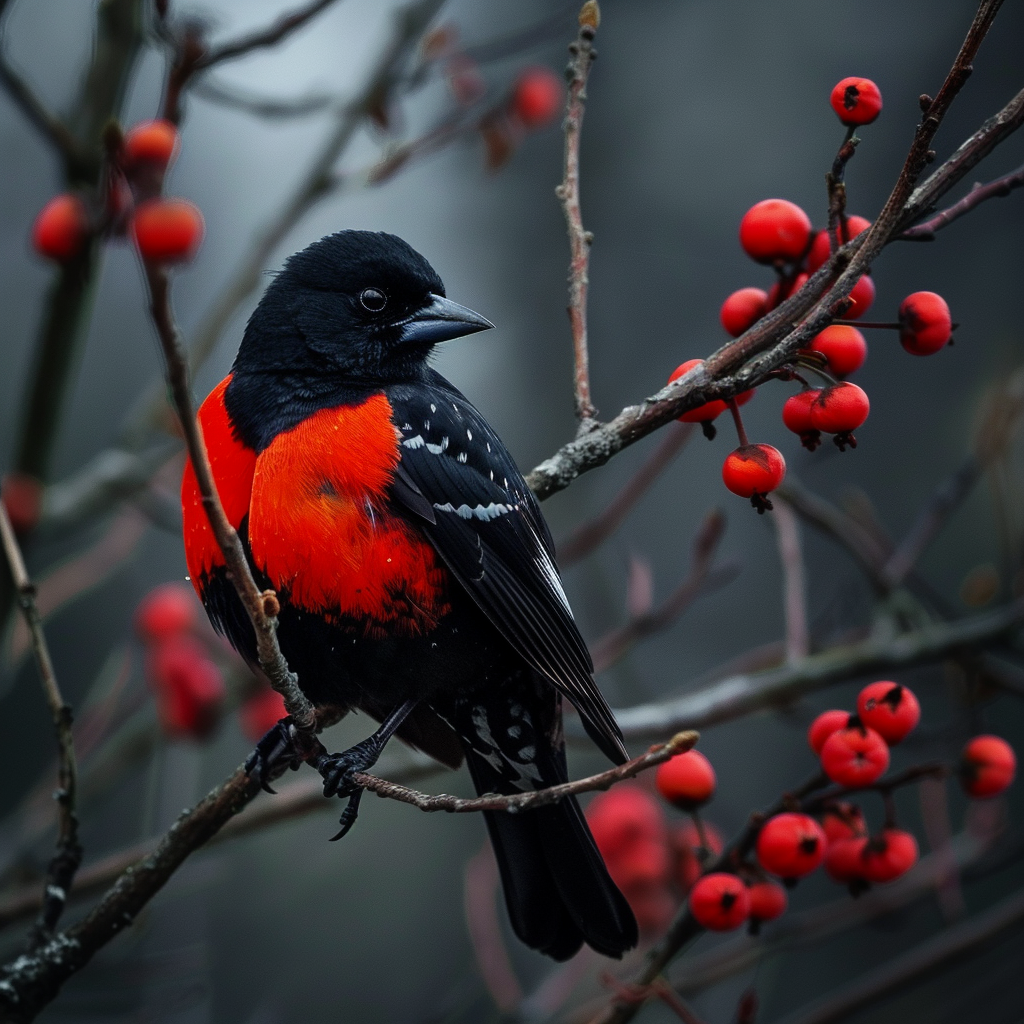 a lovely black and red day