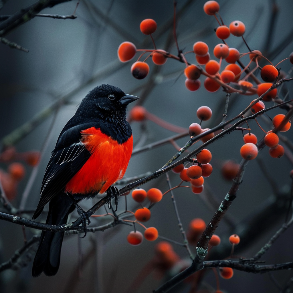 a lovely black and red day