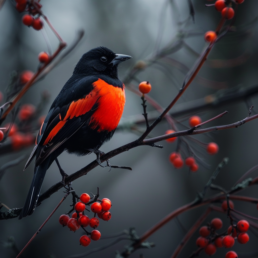 a lovely black and red day