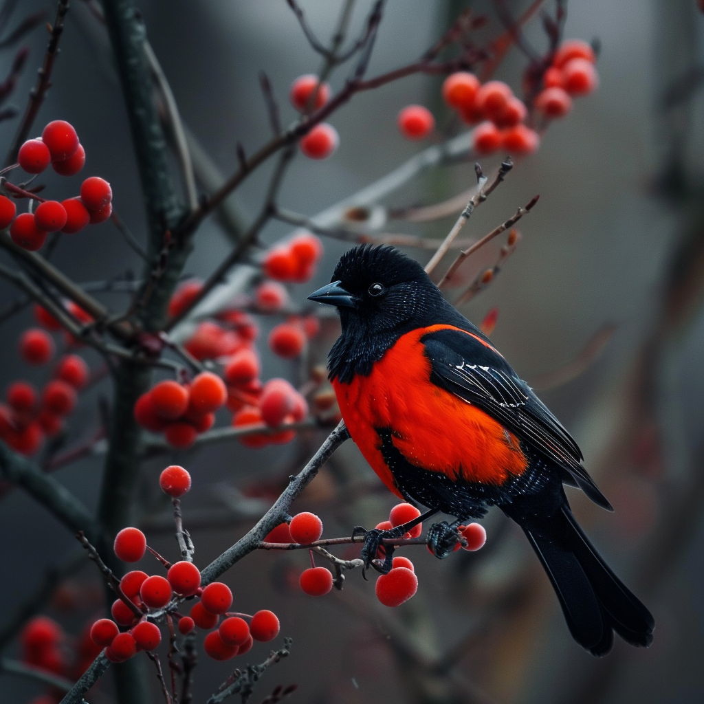 a lovely black and red day