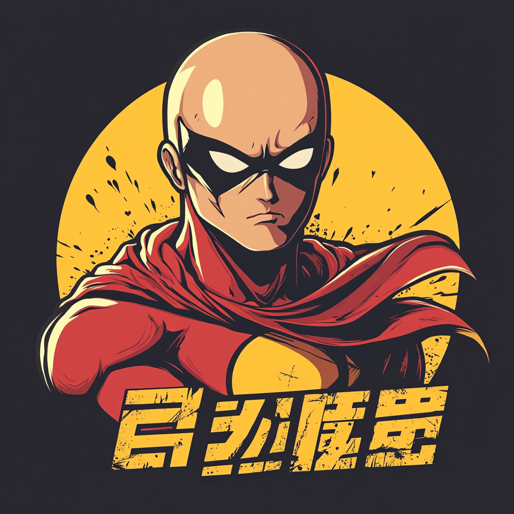 Logo del héroe más fuerte Saitama