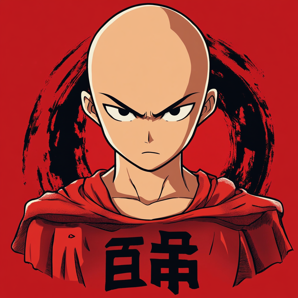 Logo del héroe más fuerte Saitama