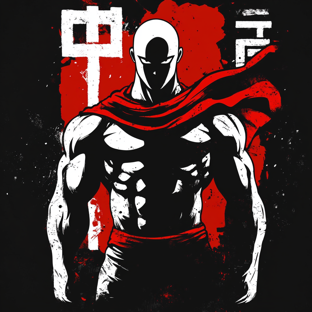 Logo del héroe más fuerte Saitama