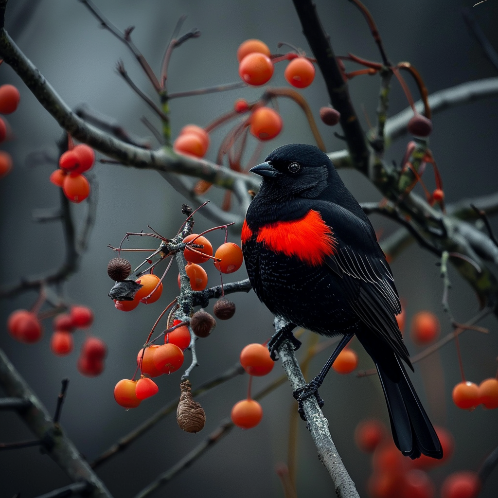 a lovely black and red day