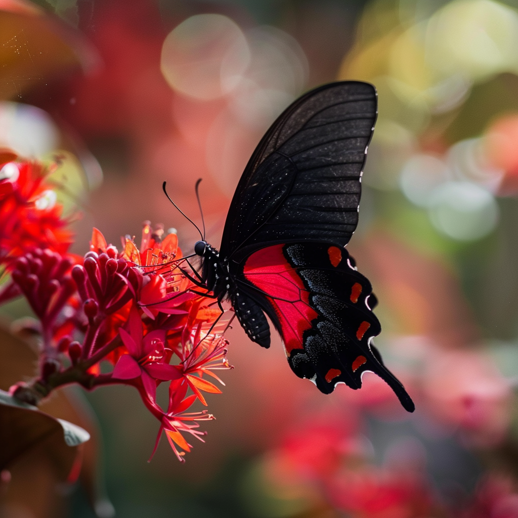 a lovely black and red day