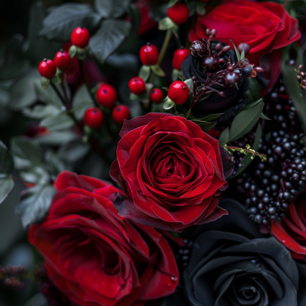 a lovely black and red day